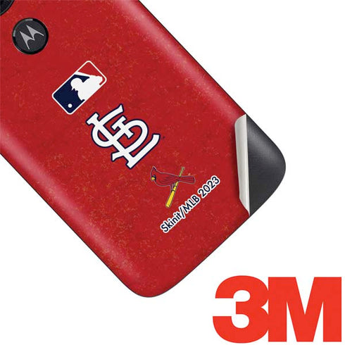 MLB St. Louis Cardinals - Solid Distressed Moto E5 Play Skin